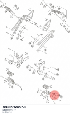 Diagram preview: SPRING TORSION (J510000900200)