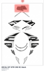 Diagram preview: DECAL KIT KTM 390 RC black (93808099200)