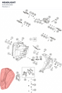 Diagram preview: HEADLIGHT (61914001000)