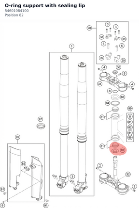 Diagram preview: O-ring support with sealing lip (54601084100)