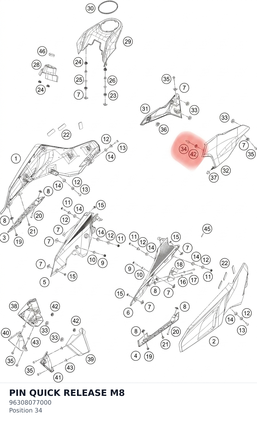 Diagram preview: PIN QUICK RELEASE M8 (96308077000)