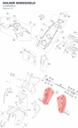 Diagram preview: HOLDER WINDSHIELD (61908008052)