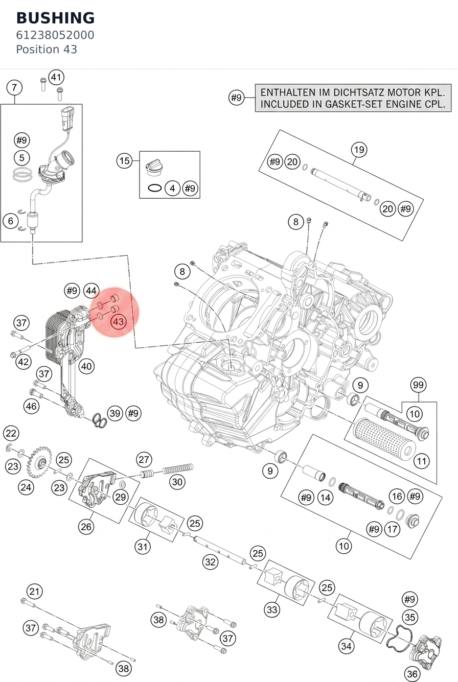 Diagram preview: BUSHING (61238052000)