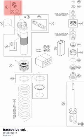 Diagram preview: Basevalve cpl. (50181101S49)