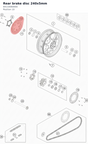 Diagram preview: Rear brake disc 240x5mm (64110060000)