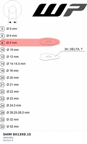 Diagram preview: SHIM 8X13X0.15 (48601862)