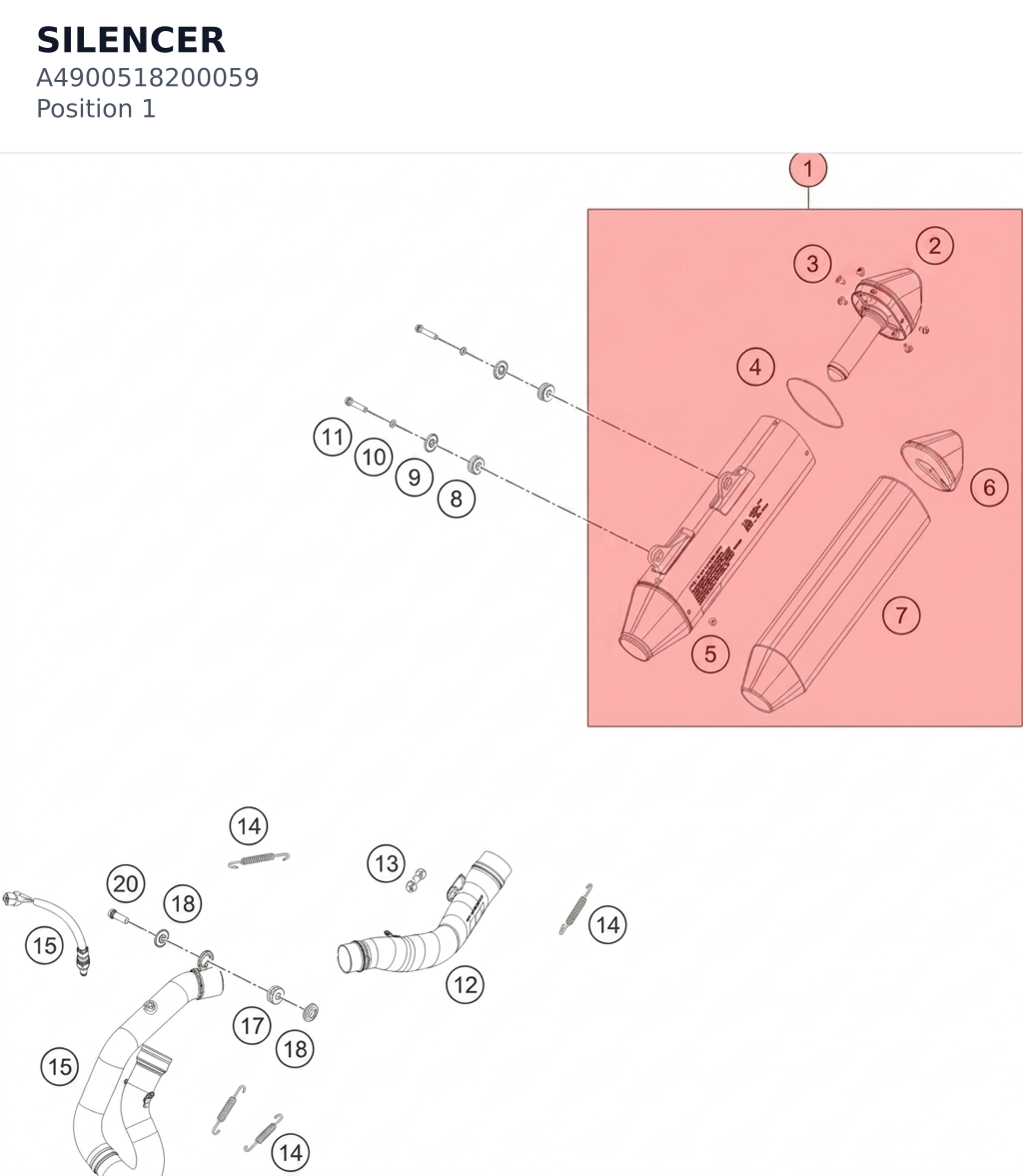 Diagram preview: SILENCER (A4900518200059)