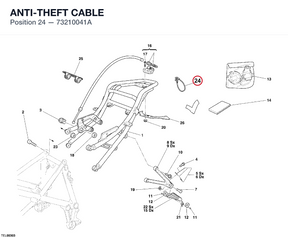 ANTI-THEFT CABLE 73210041A diagram position