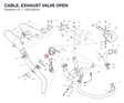 CABLE, EXHAUST VALVE OPEN 73210231A diagram position