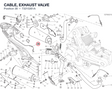CABLE, EXHAUST VALVE 73210261A diagram position
