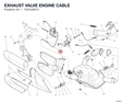 EXHAUST VALVE ENGINE CABLE 73210291C diagram position