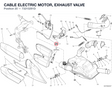 CABLE ELECTRIC MOTOR, EXHAUST VALVE 73210291D diagram position