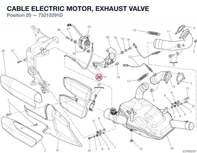 CABLE ELECTRIC MOTOR, EXHAUST VALVE 73210291D diagram position