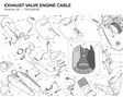 EXHAUST VALVE ENGINE CABLE 73210331B diagram position