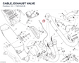 CABLE, EXHAUST VALVE 73210421B diagram position