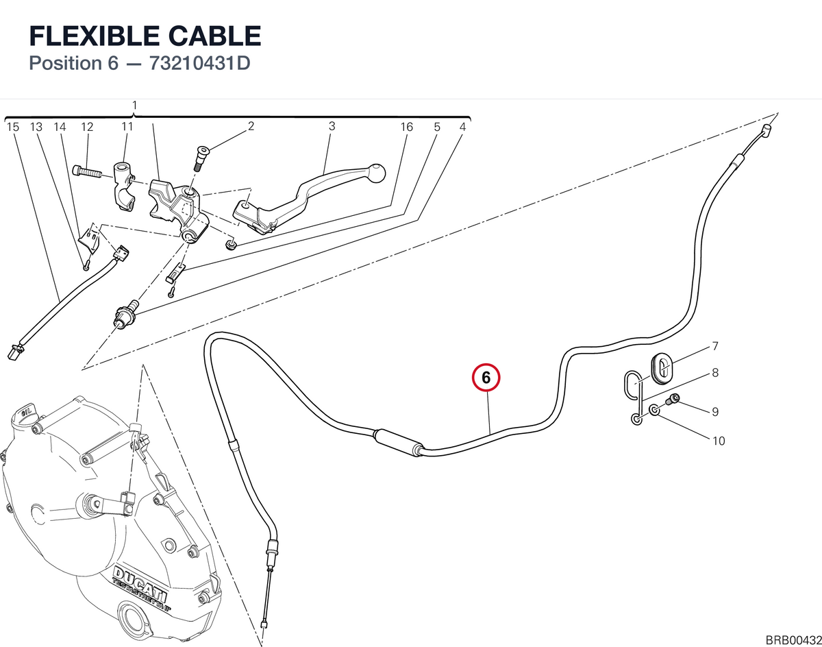 FLEXIBLE CABLE 73210431D diagram position