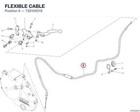FLEXIBLE CABLE 73210431E diagram position