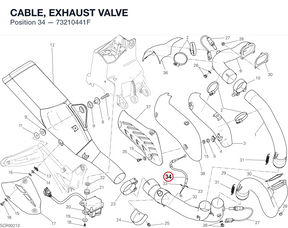 CABLE, EXHAUST VALVE 73210441F diagram position