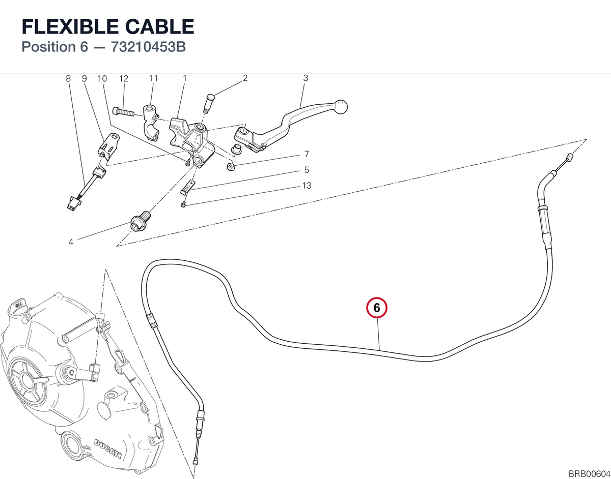 FLEXIBLE CABLE 73210453B diagram position