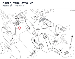 CABLE, EXHAUST VALVE 73210461A diagram position