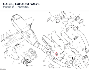 CABLE, EXHAUST VALVE 73210543A diagram position