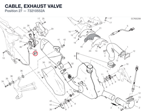 CABLE, EXHAUST VALVE 73210552A diagram position