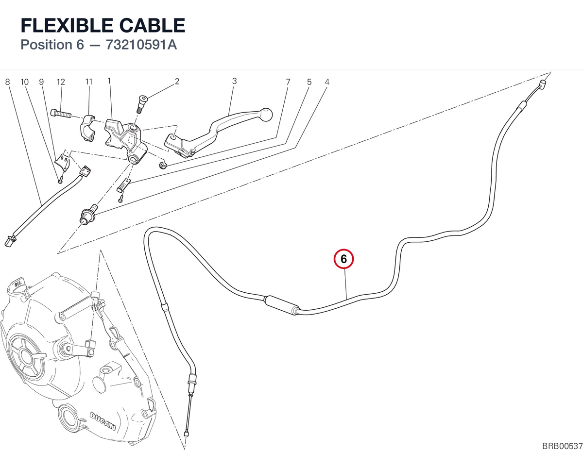 FLEXIBLE CABLE 73210591A diagram position