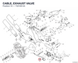CABLE, EXHAUST VALVE 73210614A diagram position