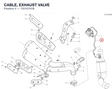 CABLE, EXHAUST VALVE 73210701B diagram position