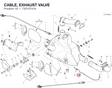CABLE, EXHAUST VALVE 73210741A diagram position