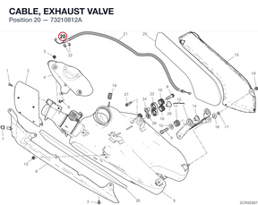 CABLE, EXHAUST VALVE 73210812A diagram position