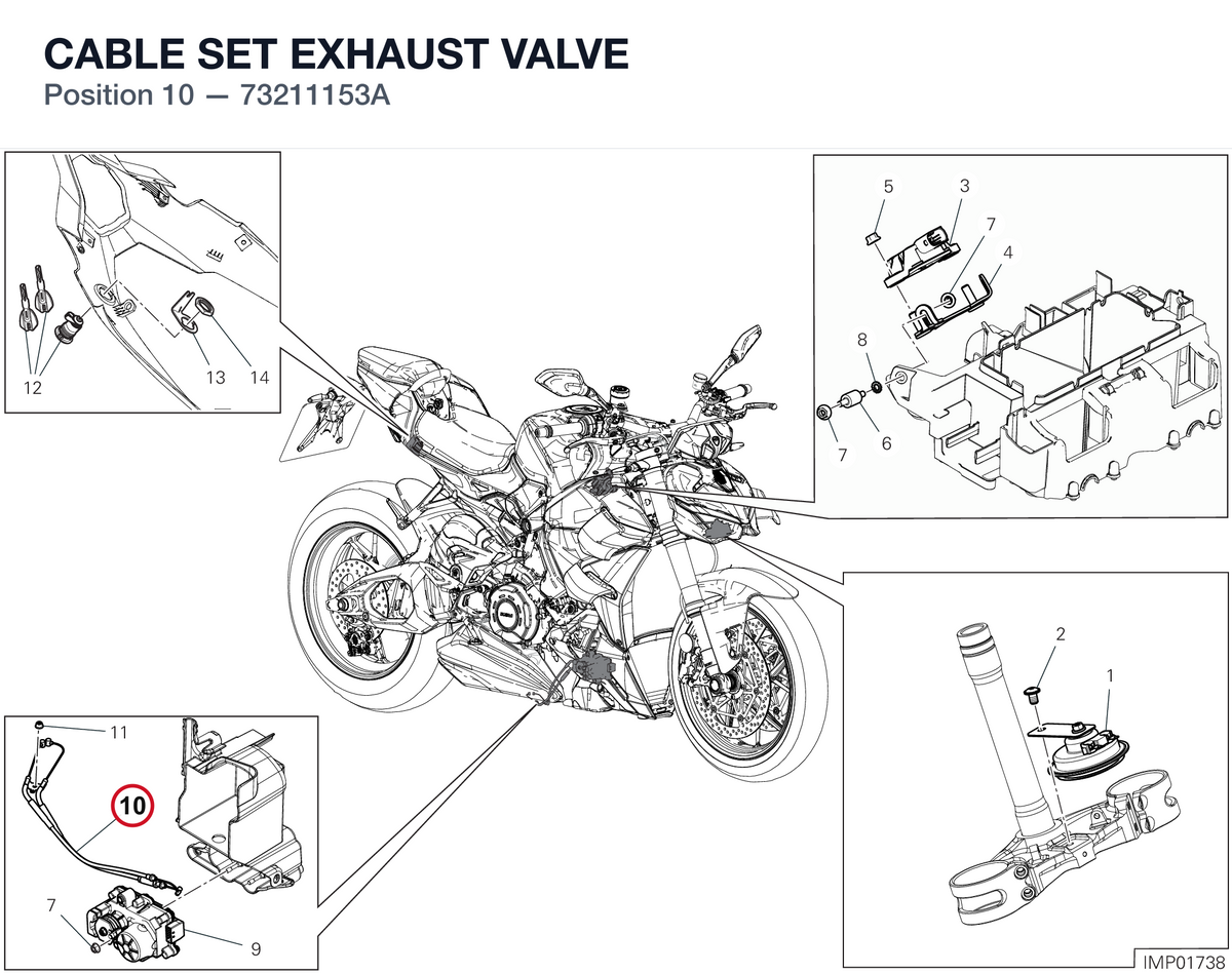 CABLE SET EXHAUST VALVE 73211153A diagram position