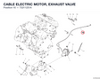 CABLE ELECTRIC MOTOR, EXHAUST VALVE 73211231A diagram position
