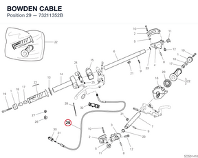 BOWDEN CABLE 73211352B diagram position