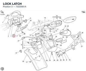 LOCK LATCH 73220061A diagram position