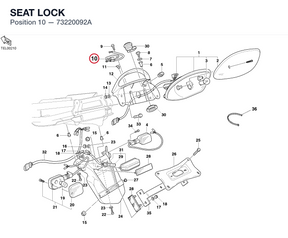 SEAT LOCK 73220092A diagram position