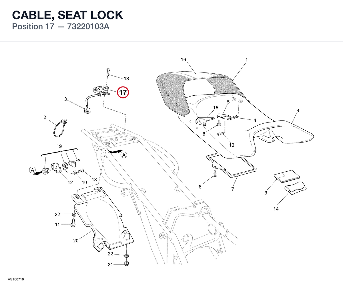CABLE, SEAT LOCK