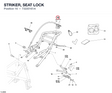 STRIKER, SEAT LOCK 73220161A diagram position