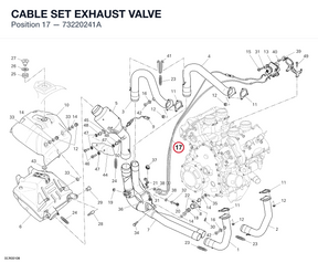 CABLE SET EXHAUST VALVE 73220241A diagram position