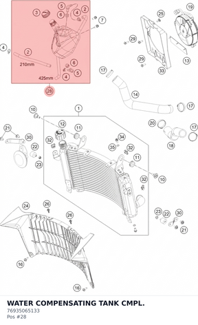Diagram preview: WATER COMPENSATING TANK CMPL. (76935065133)