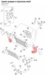 Diagram preview: DAMP. RUBBER II RADIATOR PROT (90108060002)
