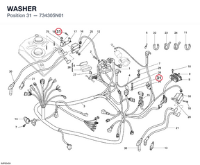 WASHER 734305N01 diagram position