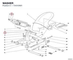 WASHER 734310N01 diagram position