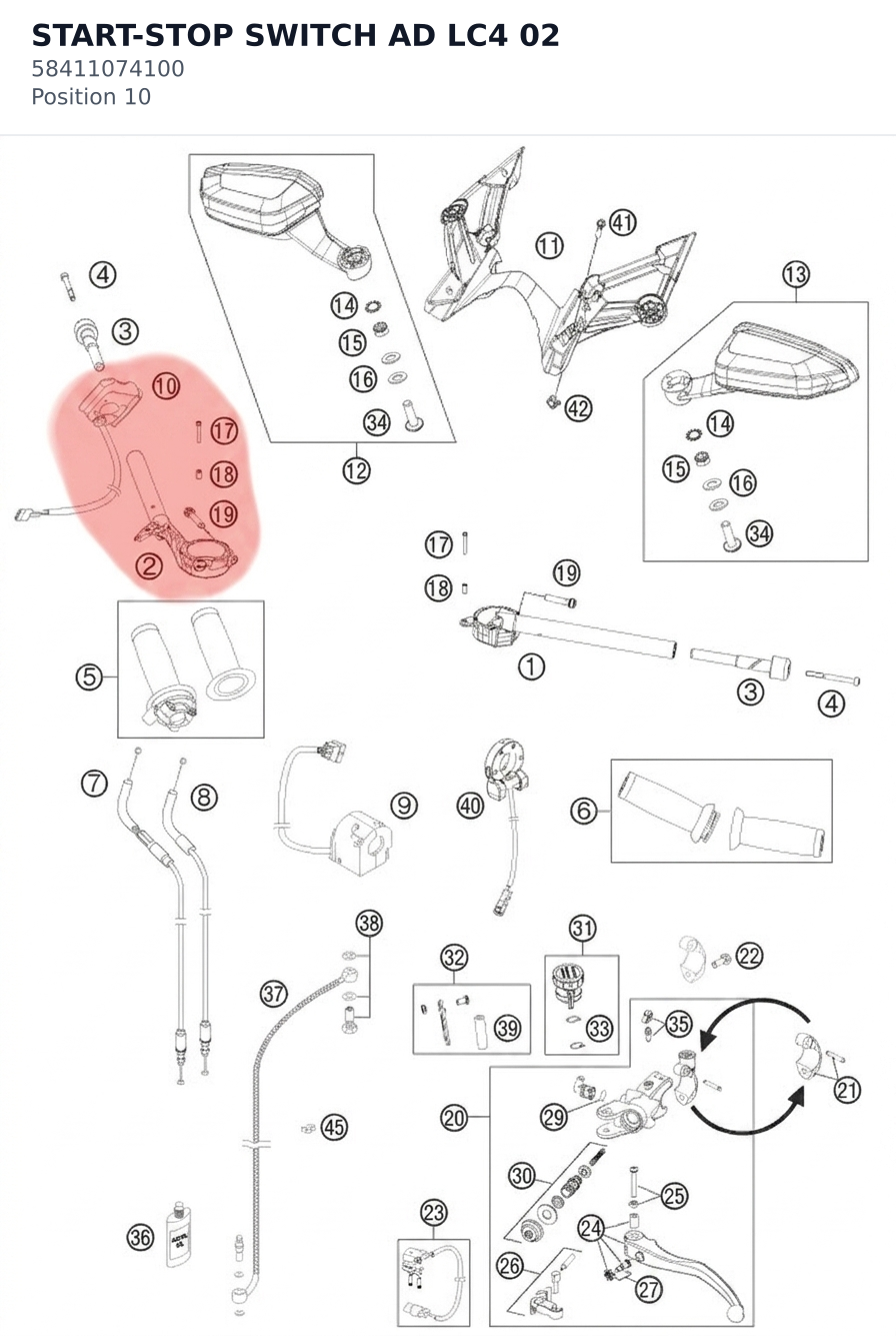 Diagram preview: START-STOP SWITCH AD LC4    02 (58411074100)