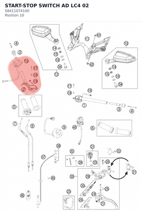 Diagram preview: START-STOP SWITCH AD LC4    02 (58411074100)