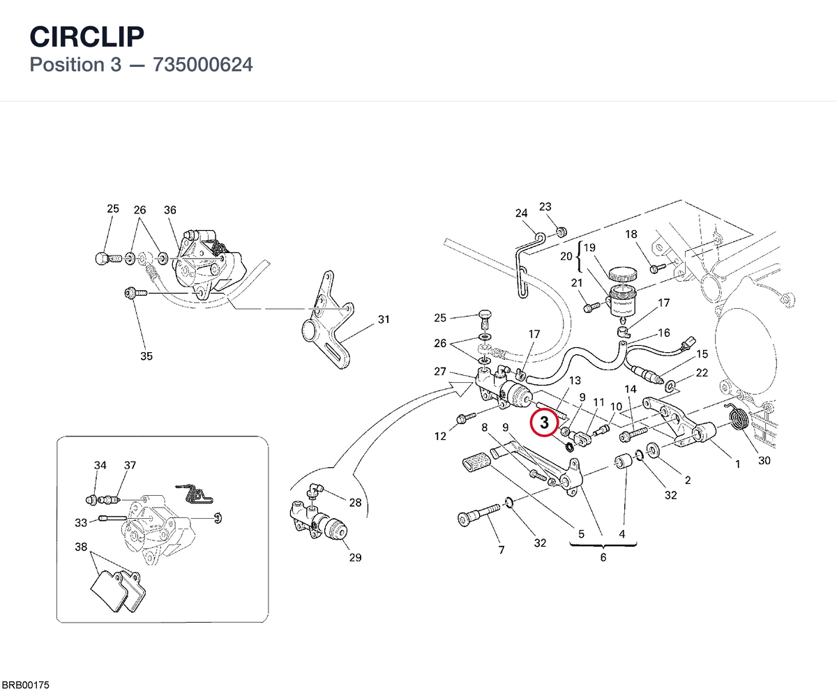 CIRCLIP 735000624 diagram position