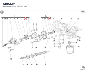 CIRCLIP 735001237 diagram position