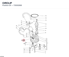 CIRCLIP 735002668 diagram position