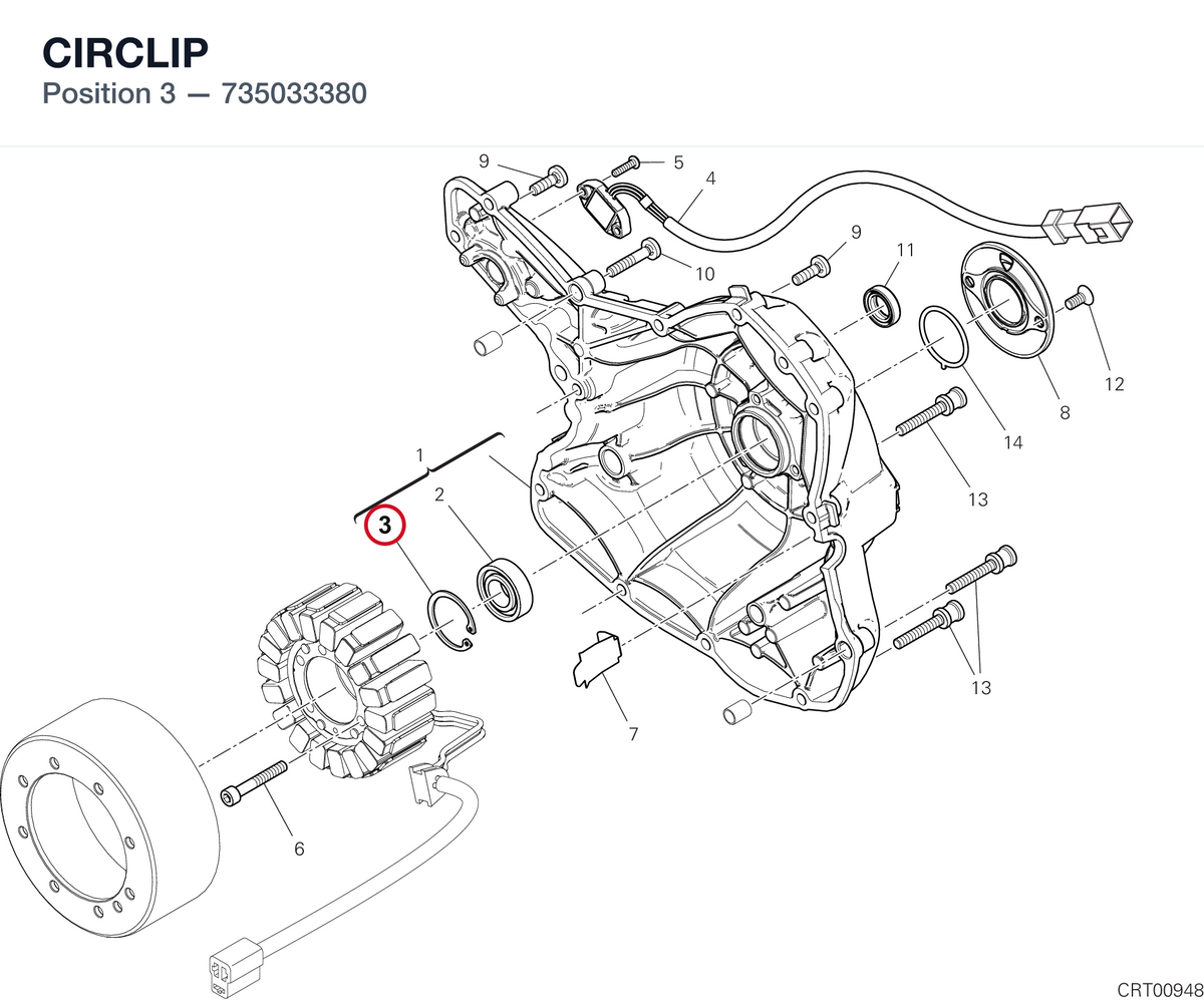 CIRCLIP 735033380 diagram position