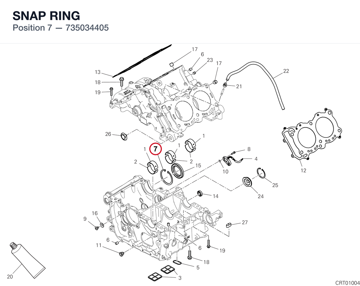 SNAP RING 735034405 diagram position